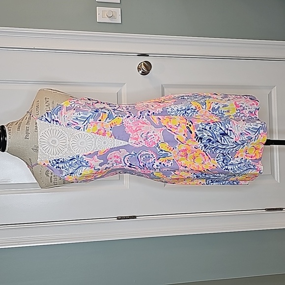 Lilly Pulitzer Pearl Lilac Verbena Shift Dress - Size 8 - Picture 3 of 9
